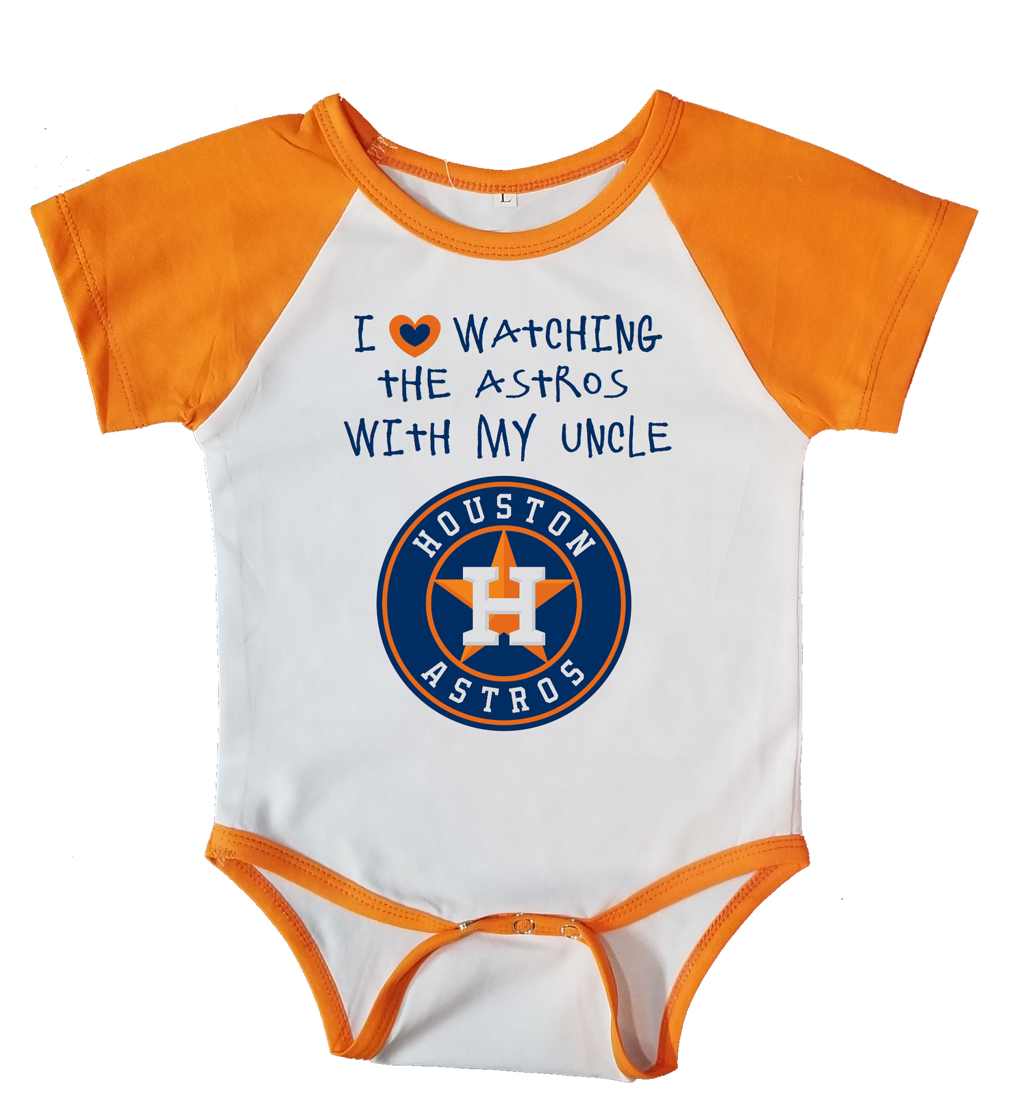 Houston Astros Onesie Love Watching With My Uncle Orange - Other