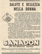 W4978 Sanadon Fa The Female Sana - Advertising Of 1934 - Vintage Adverti... - $4.41