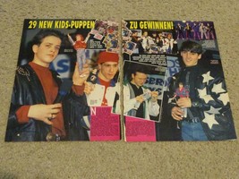 New Kids on the Block  4 sets 32 Full Page Pinups Magazine Clippings Lot L321