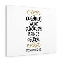 Scripture Lona Cheer Proverbios 12: 25 Cristiano Pared Arte Biblia Versos Print - $66.19+