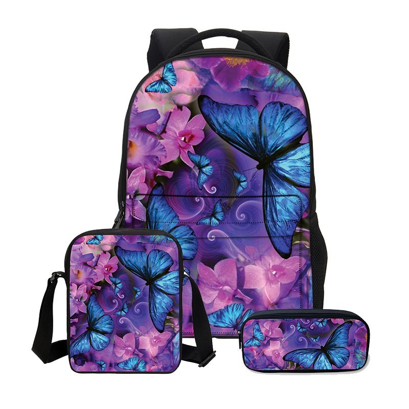 3d Butterfly Printing Canvas Backpacks And 50 Similar Items - roblox backpack student school bag leisure daily backpack galaxy backpack roblox shoulder bags