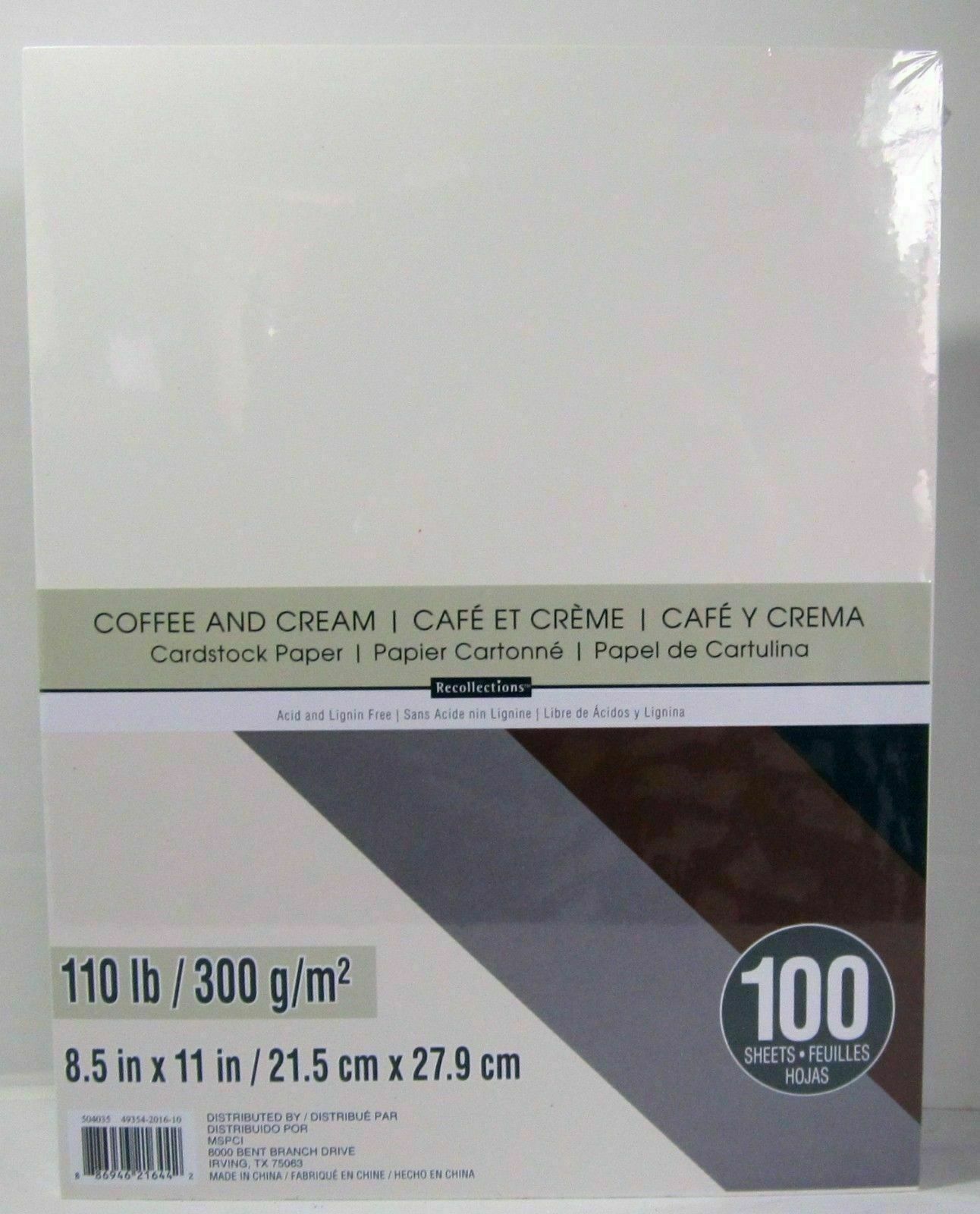 Recollections Cardstock Paper 8 1/2" x 11" 110 lb HEAVYWEIGHT COFFEE