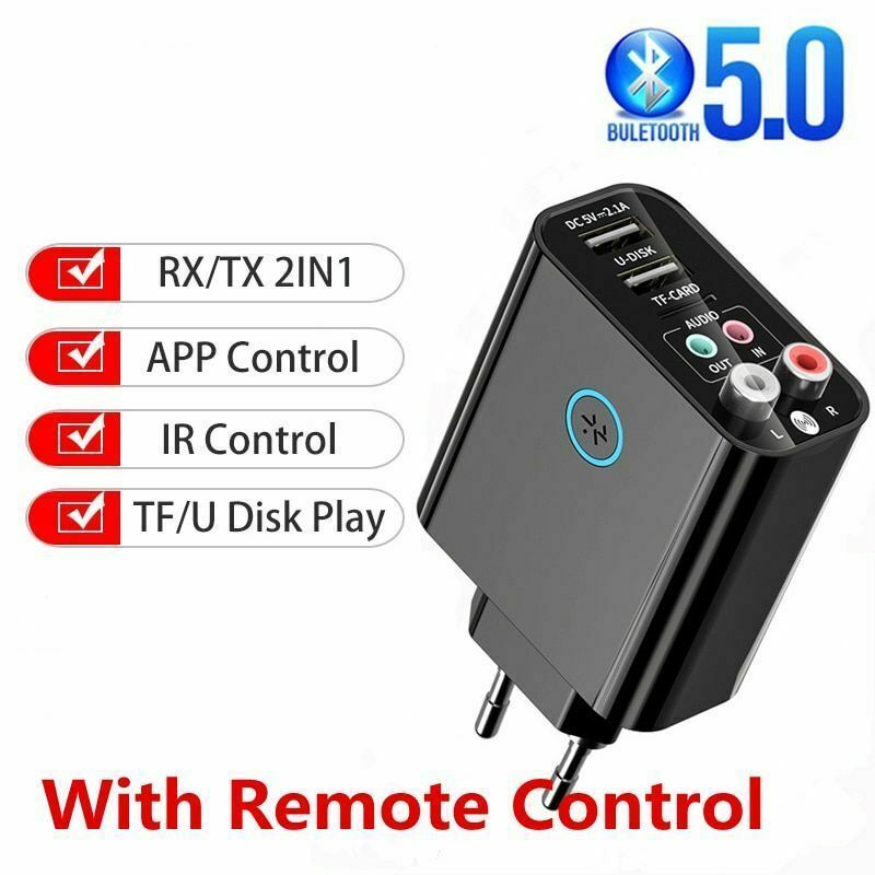 Bluetooth Audio Receiver Transmitter Wireless Adapter TF/U Disk Quick USB Charge