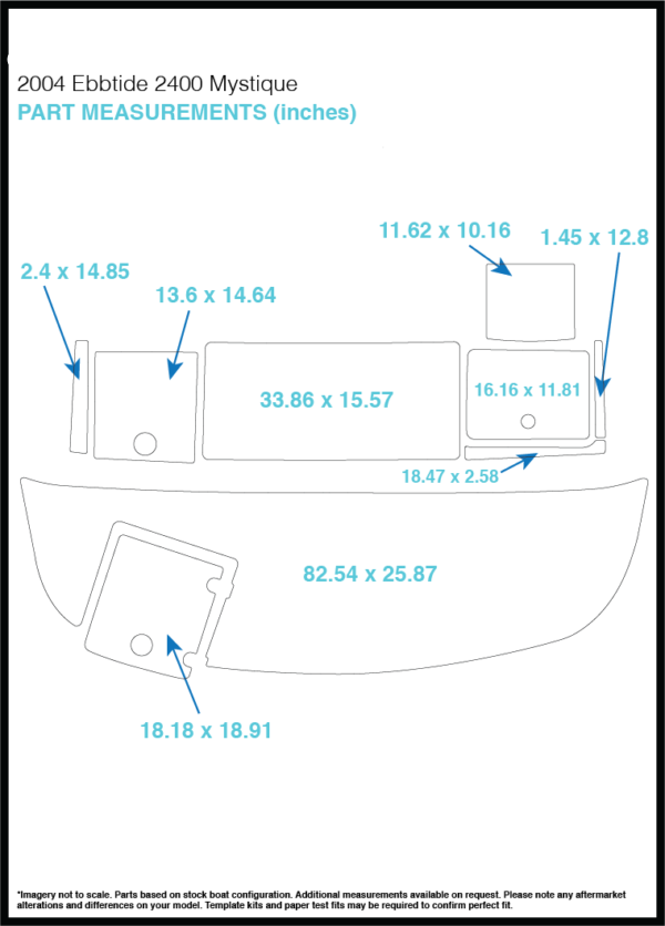2004 Ebbtide 2400 Mystique Swim Step & Transom Pad Boat EVA Teak