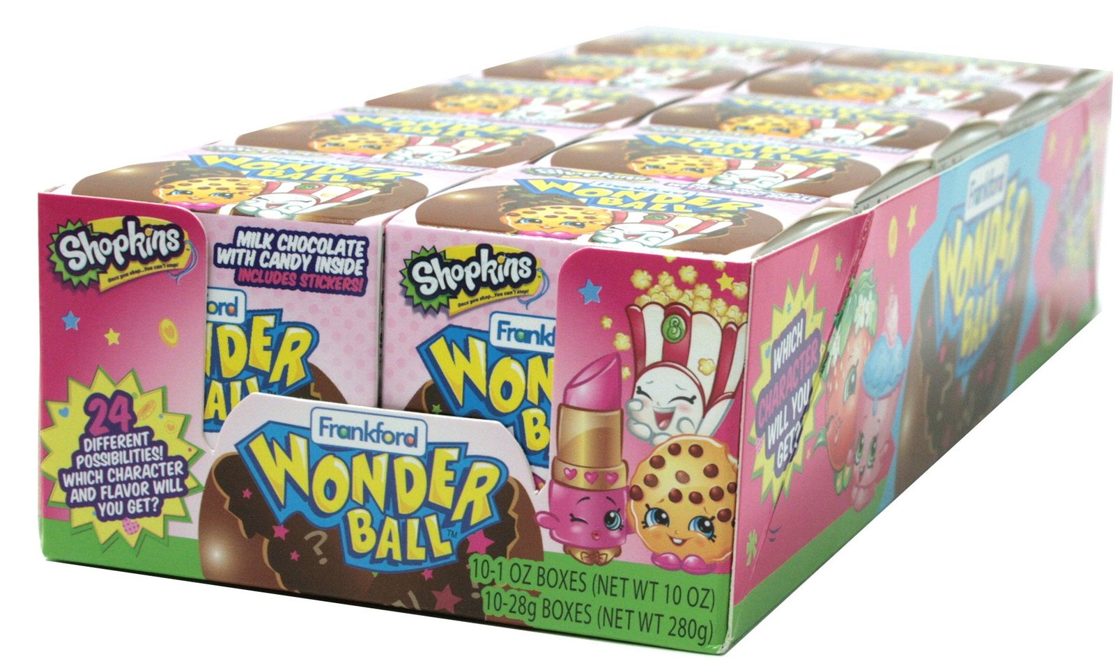 Frankford Candy Company Wonder Ball Shopkins, Milk Chocolate, 1 Ounce