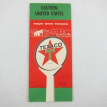Vintage Texaco Oil Gas Road Map Eastern United States Red & Green RARE - $9.99