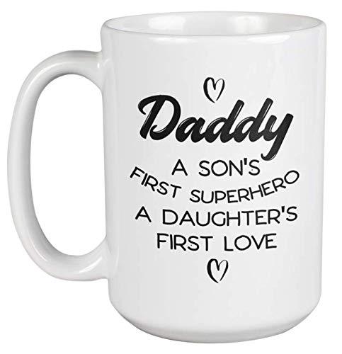 Son's First Superhero Daughter's First Love Father's Day Coffee & Tea Mug (15oz)