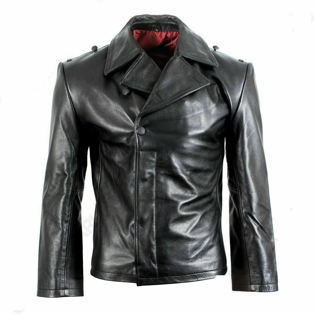 Special Blend - German black leather panzer/u-boat wrap - ww2 repro leather jacket