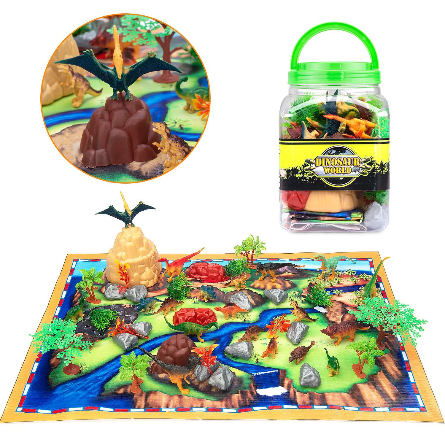 Oumoda 50 PCS Dinosaur Toys Kids Play Set, Educational Toy ...