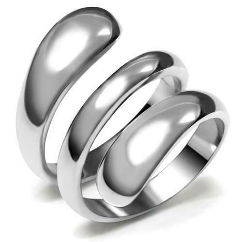 Unbranded - Stainless steel spiral ring high polish tk316