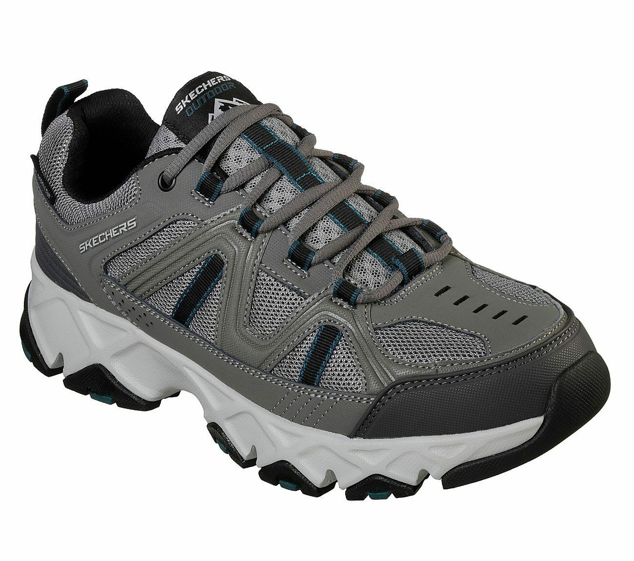 Skechers Gray Black Extra Wide Fit Shoe Men Memory Foam Sport Comfort ...