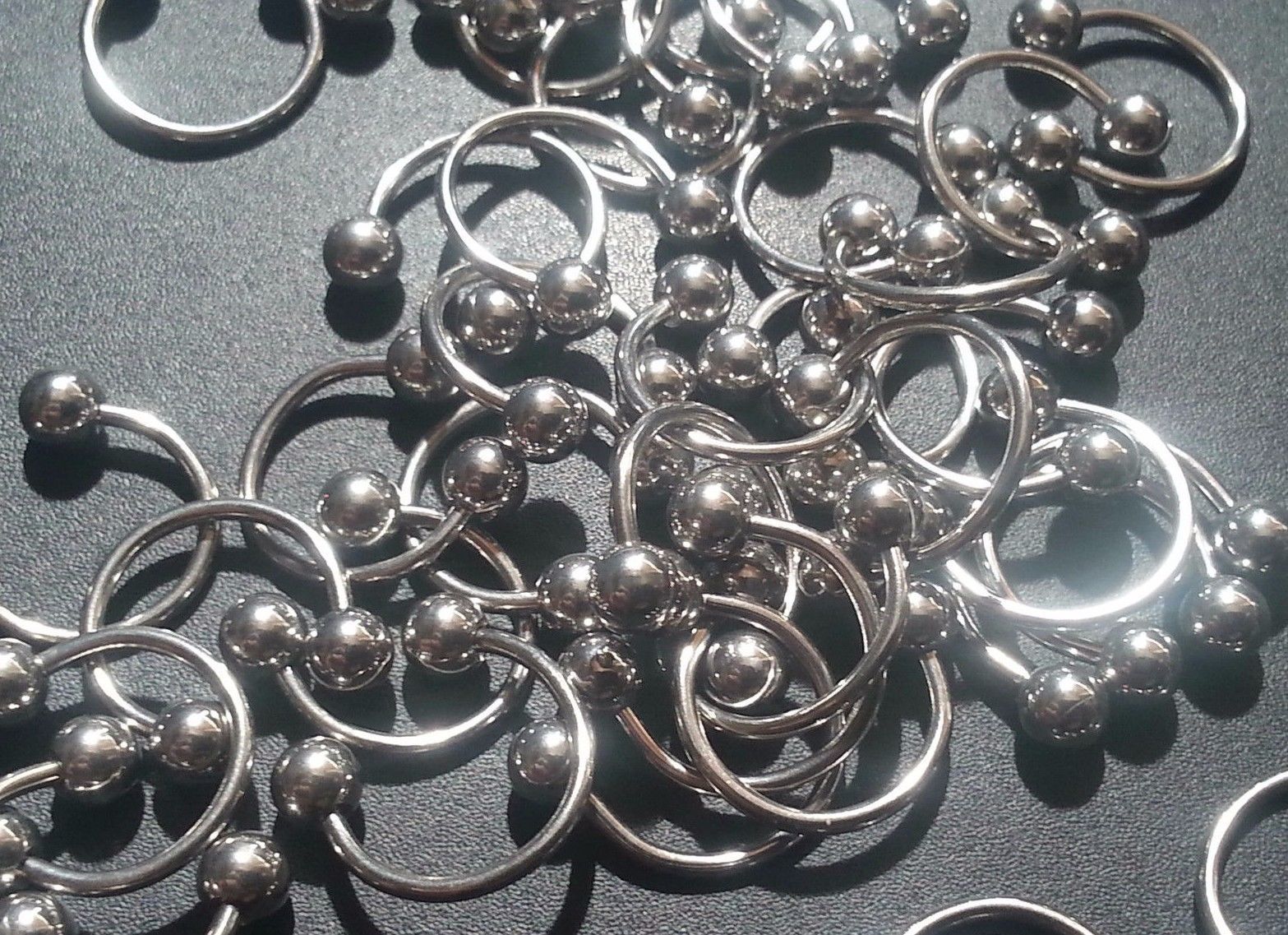 Septum Piercing 12mm Horseshoe Bar Lip Nose Ear Ring 316L Steel 16g 4mm