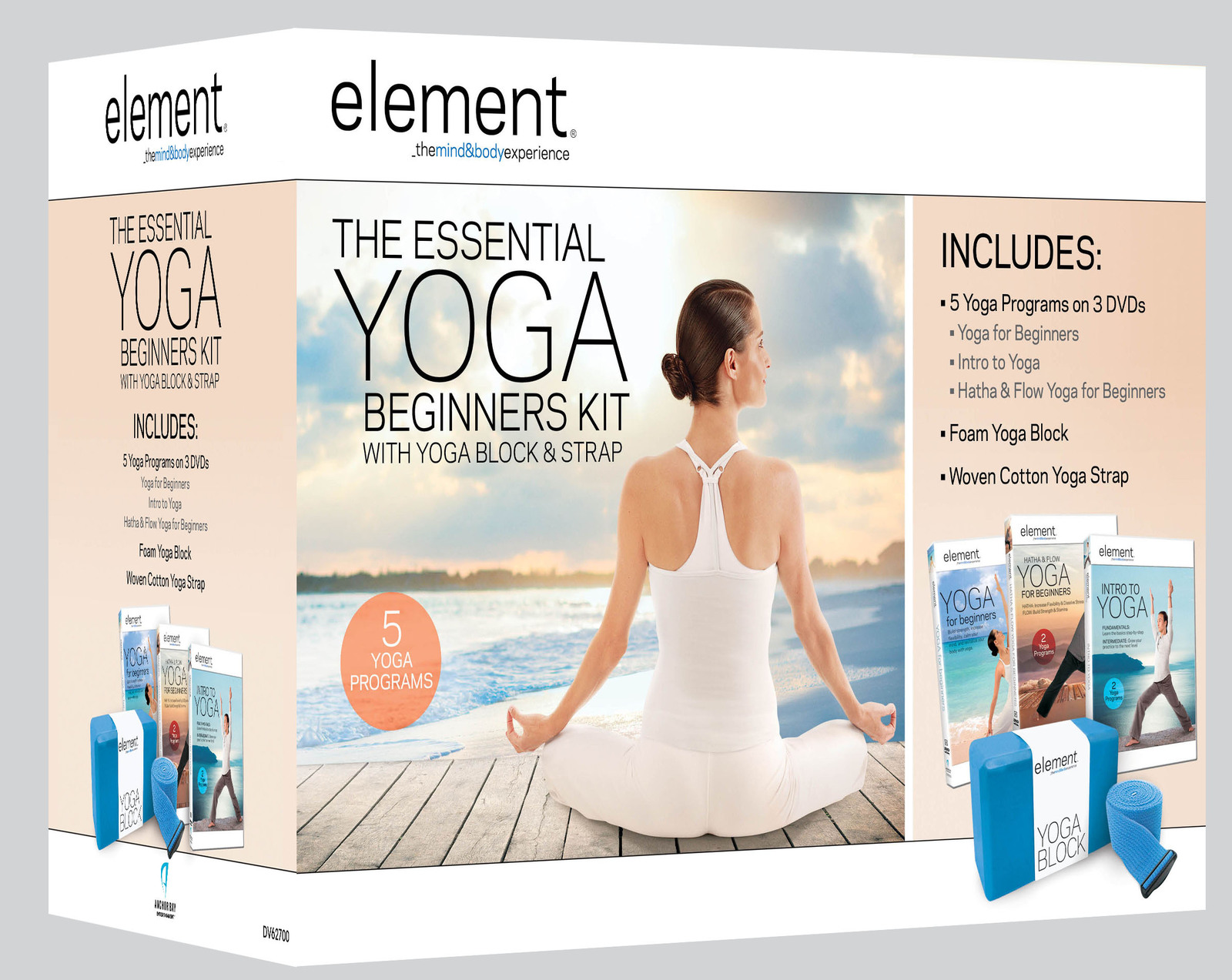 The Essential Yoga Beginners Kit w/ Yoga Block & Strap 5 Yoga