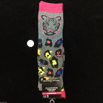 Funky Black Gray ZEBRA STRIPE KNEE SOCKS Animal Print Lolita Soccer Volleyball
