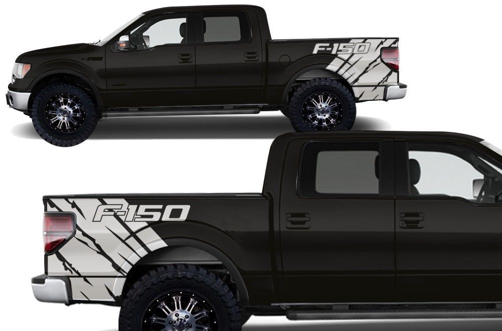 Vinyl Graphics Decal Wrap Kit for 2009-2014 Ford F-150 Rear Quarter ...