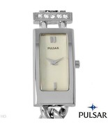 New Ladies PULSAR Stainless Steel PEG707  Crystal Watch - $43.00