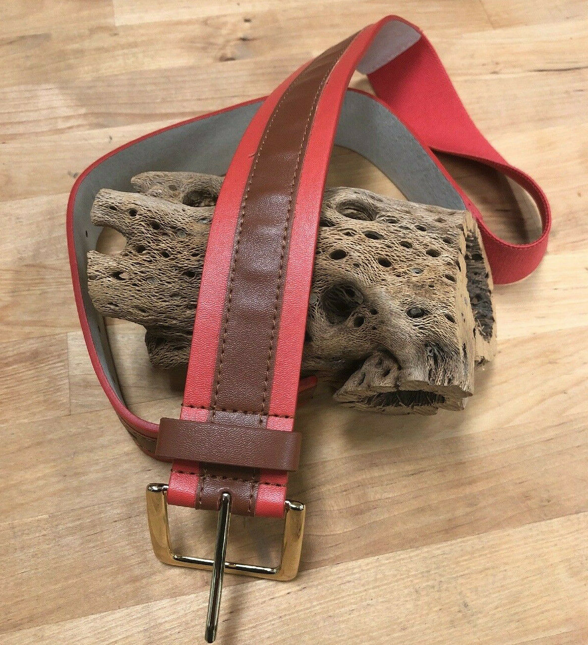 Colorblock Leather Waist Belt Women main image 4