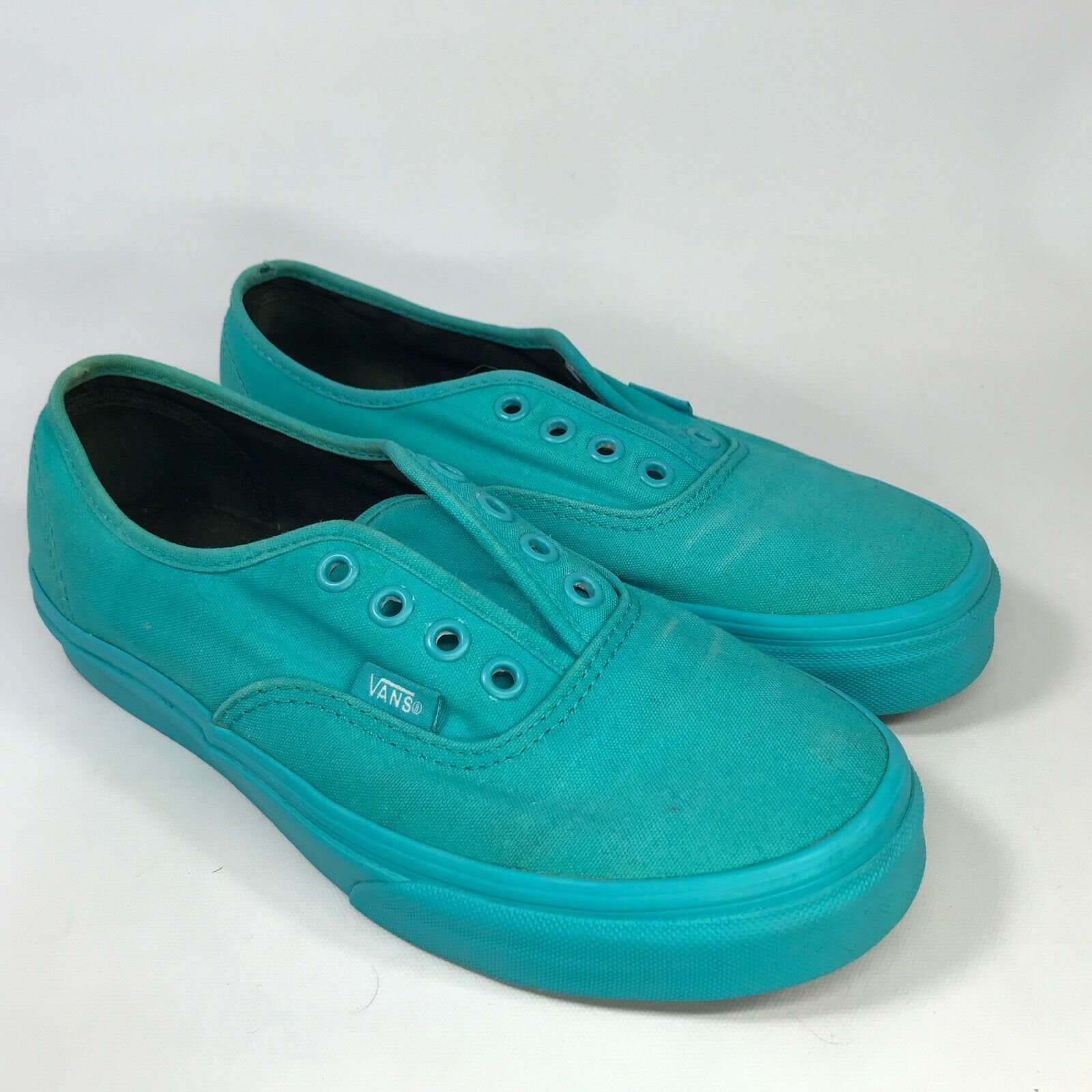 Primary image for VANS RARE All Turquoise Low Top Sneaker Unisex Women’s 6.5 / Men’s 5 Shoe