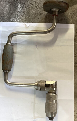 Vintage Stanley Handyman Bit Brace Ratchet Hand Drill No H1253 Very Good Shape! - $14.95