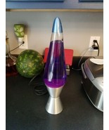 16&quot; silver base teal purple fluid lava lamp - $59.40