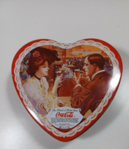Valentine The Drink All of The Year Coca-Cola Heart Shape Metal Tin Empt... - $4.95