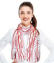 Women&#39;s Silk Feeling USA Flag Theme Satin Striped 13&quot;x60&quot; Light Fashion ... - $9.99