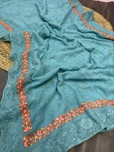 Trendy Exclusive Designer Sari Georgette Silk Saree Designer Fancy India... - $47.99