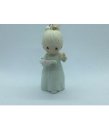 #523852 PRECIOUS MOMENTS 1990 CHRISTMAS ORNAMENT, 1ST YEAR ISSUE, GIRL W... - $14.75