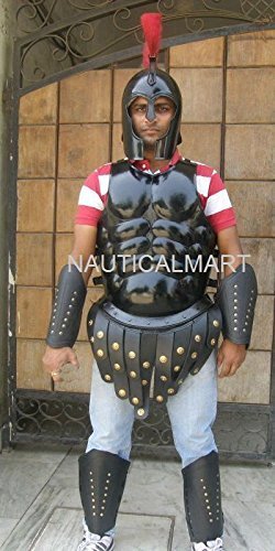 Medieval Knight Muscle Armor Cuirass W/Spartan Helmet - Halloween Costume