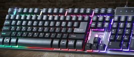 Zio Korean English Gaming Keyboard USB Wired LED Backlight Membrane Keyboard image 5