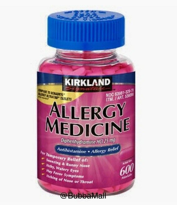 Primary image for “Original” Kirkland Signature Allergy Relief Medicine Diphenhydramine HCI 25 mg