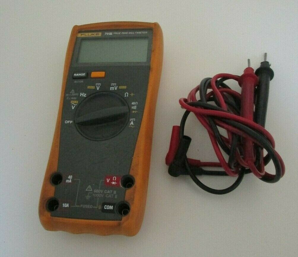 Fluke 79 Series III Multimeter calibrated with test leads. Other