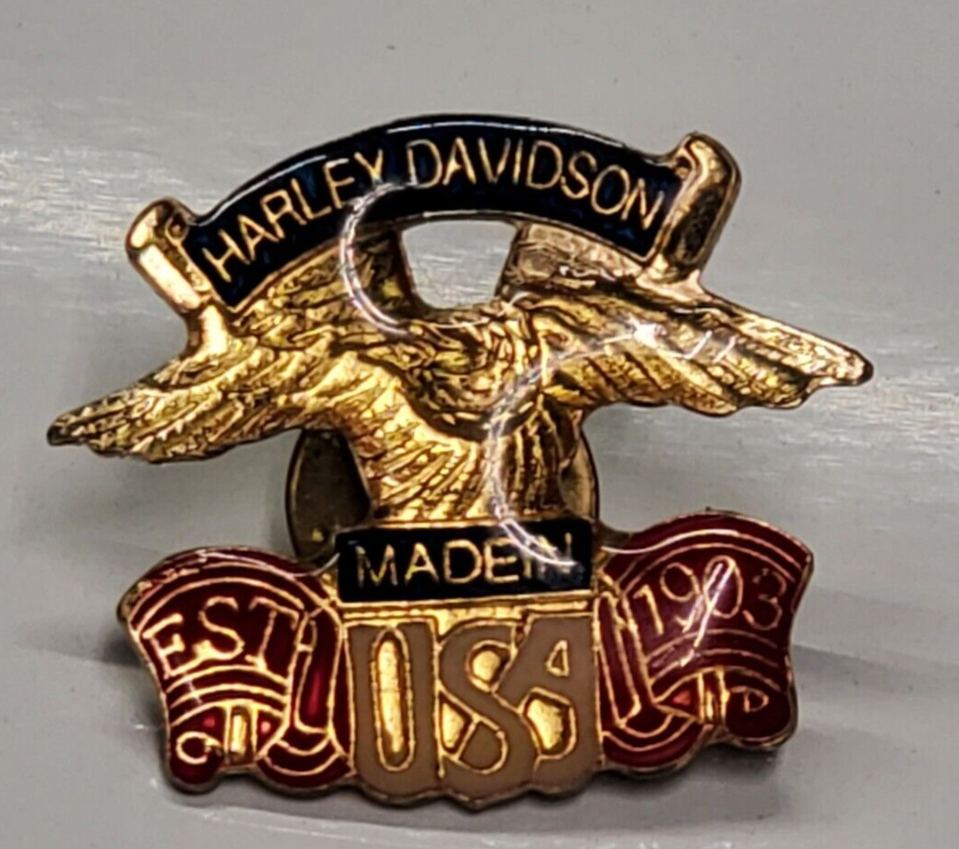 Vtg Harley Davidson Made in USA Eagle Sissy Bar Medallion Badge Emblem