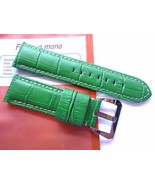 Handmade leather strap in 24mm - Green Summer in 24/22mm for your Panerai - $96.00