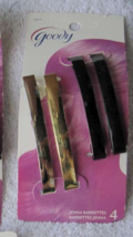 4 Goody Jenna Stay Put Tight Metal Bar Clasp Hair Barrettes Arch Secure 3" + Pin - $15.00