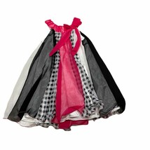 Bonnie Jean Dress Size 10 Girls Fuchsia Black White Sleeveless - $16.44