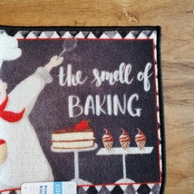 Printed Kitchen Mat, Fat Chef Rug, Pastry Chef cooking desserts, Chef Decor image 4