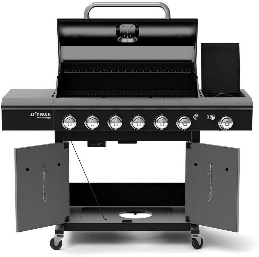 Nexgrill Propane Grill 6Burner Electronic Igniter Grease Pan Stainless
