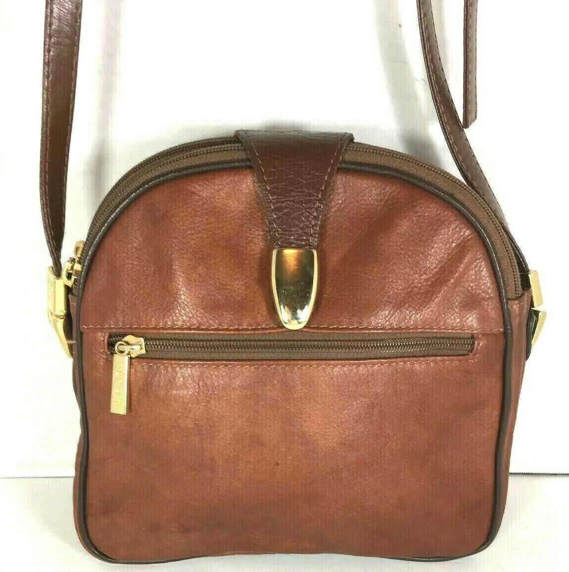 Valentino di paolo Vintage Small Brown Leather Multi Compartment