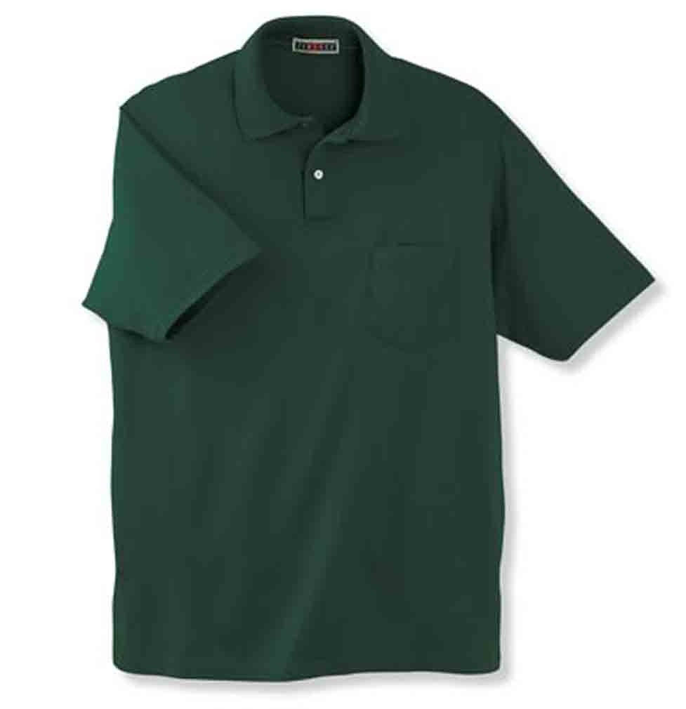 Image of Pocket Polo Golf Shirt Jerzees 436MP, Adult, Hot Sports Colors, Cotton Blend