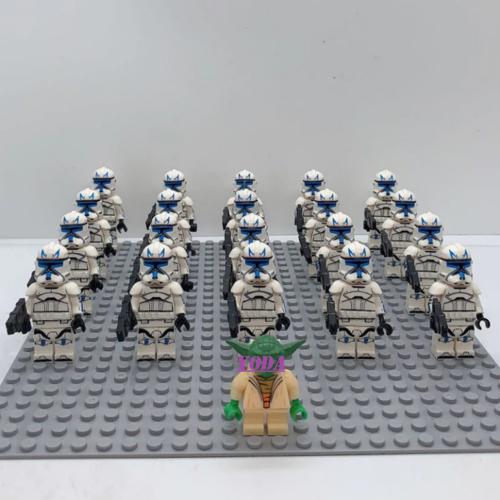21Pcs Master Yoda Leader Captain Rex Star Wars Clone Wars Minifigures Gift Toys