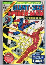 Giant Size Spider-Man #6 ORIGINAL Vintage 1975 Marvel Comics Human Torch image 1