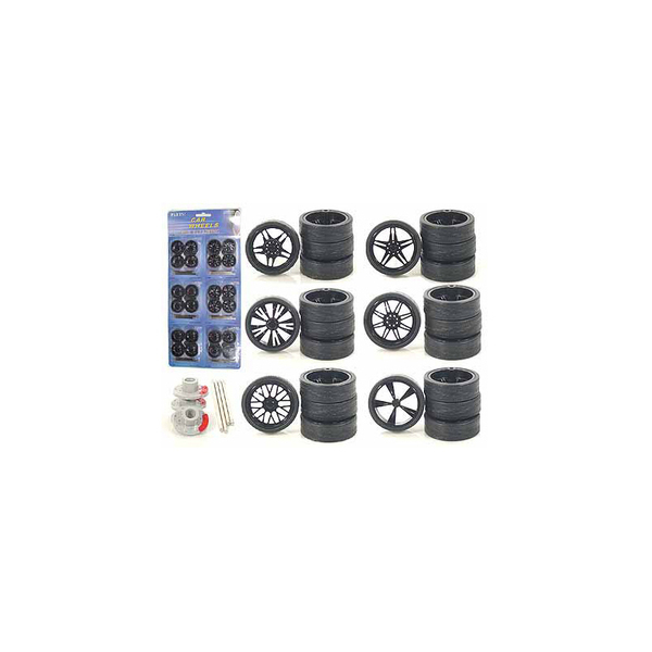 Wheels and Tires and Rims Multipack Set of 24 pieces for 1/24 Scale Model Car...