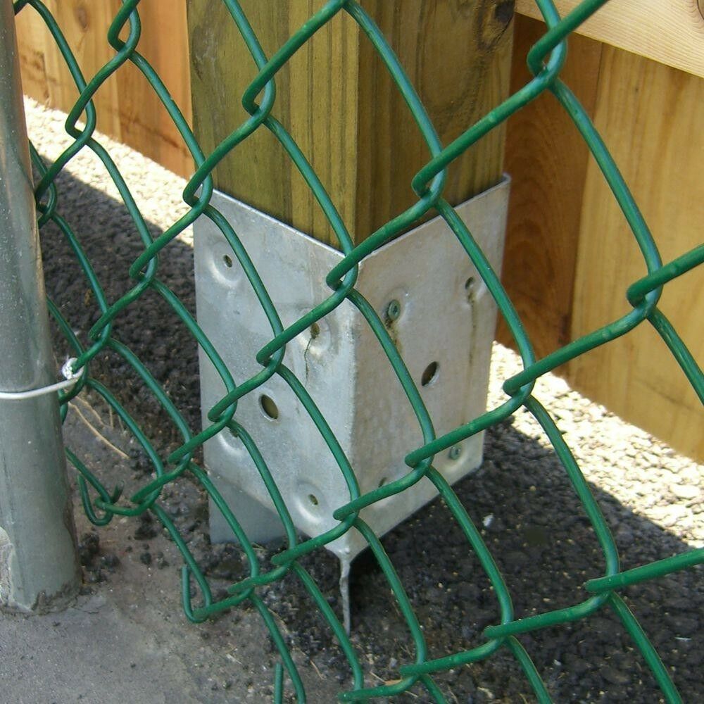 OzPost Wood Fence Post Anchor 4 in. Square Galvanized (8Piece / Case) Post Caps