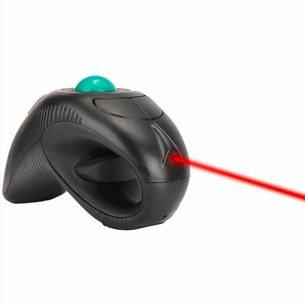 New Usb Wireless Pc Laptop Finger Handheld Trackball Mouse Mice W