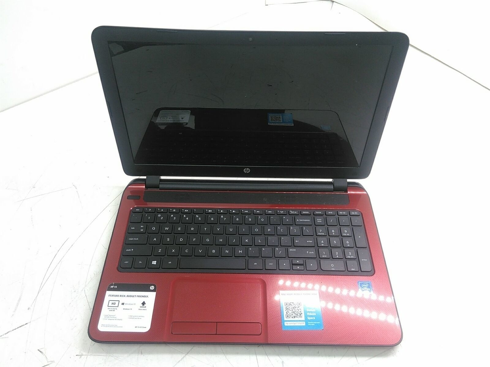 HP 15F272WM 15.6" Laptop Pentium N3540 QC 2.16GHz 4GB 500GB Bad USB AS