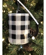 Robert Stanley Glass Christmas Ornament Black White Coffee Mug - $13.86
