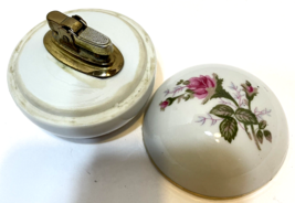 Vintage Hand Painted Rose Gold Trim Ceramic Lighter Not Working Made in ... - $40.32