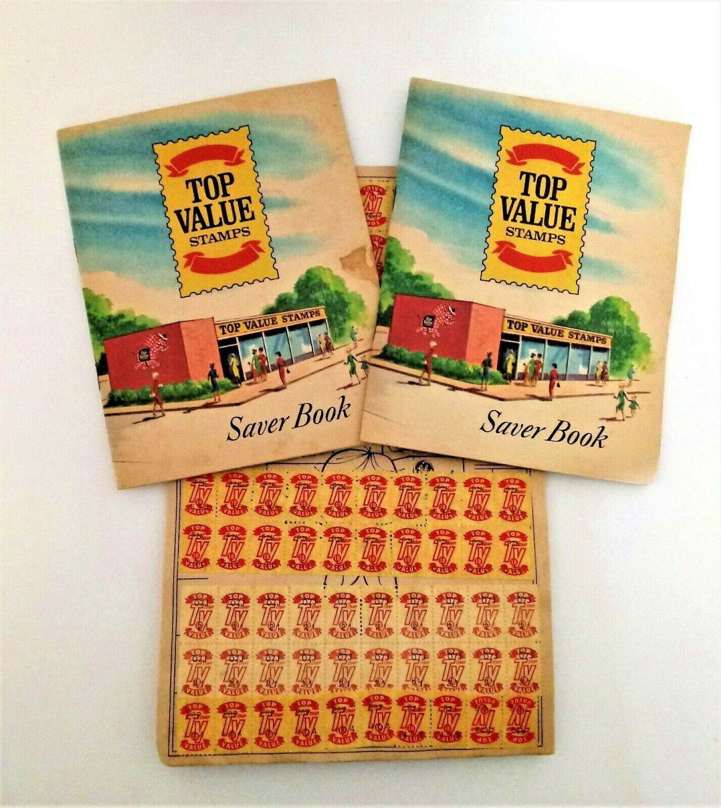 Vintage Collectible S & H Green Top Value Gold Bond Stamps Full Partial