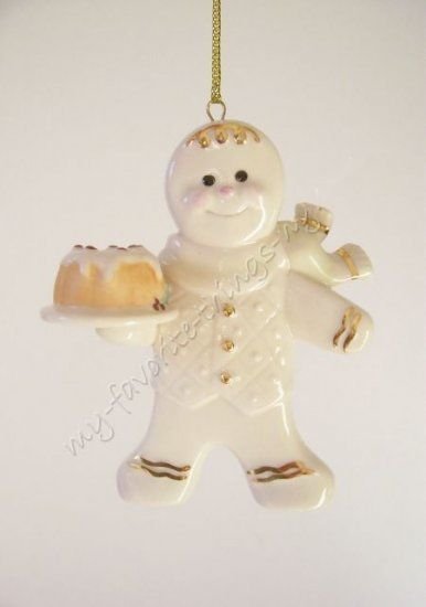 Primary image for Lenox Holiday Spice Christmas Tree Ornament / Gingerbread Boy Spice Cake